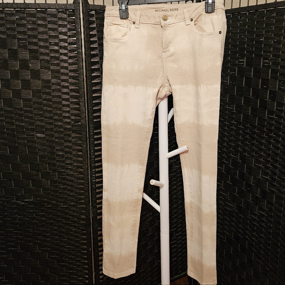 Michael Kors Cream Tie-Dye Jeans